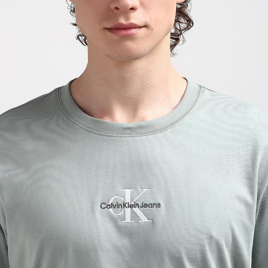 Calvin Klein Herren S/S Crew Neck T-Shirt XXS Grau (Slate Gray), XXS Grau (Slate Gray)