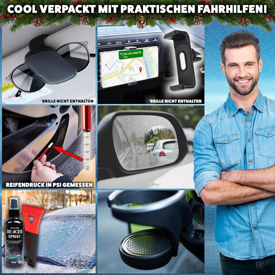 KreativeKraft Auto Zubehör Adventskalender 2025 Männer, Teens & Frauen, 24 Tage Kalender, mit Schlüs