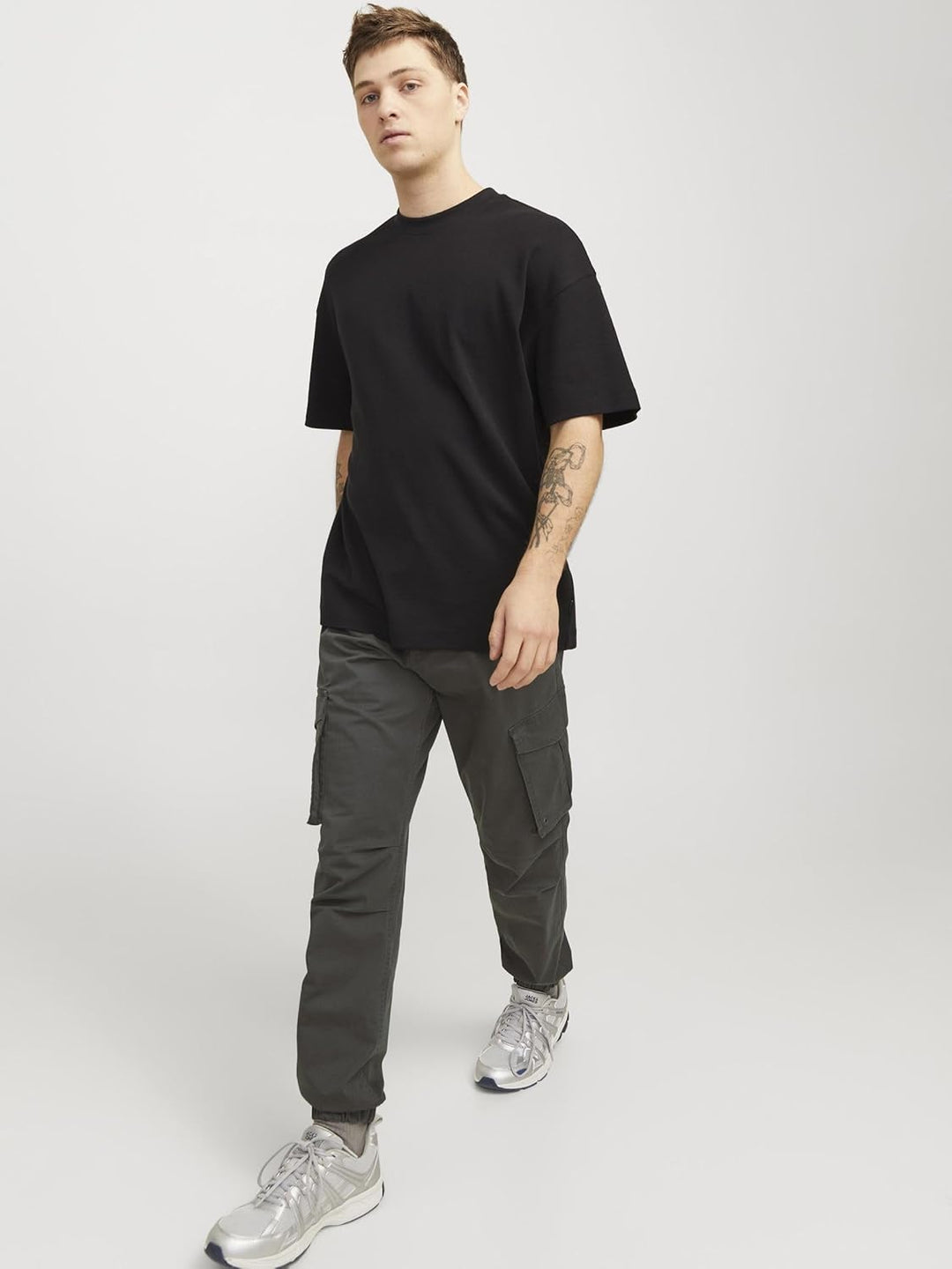 JACK & JONES Male Cargo-Hose Relaxed Fit Cargo-Hose XS Black Sand, XS Black Sand