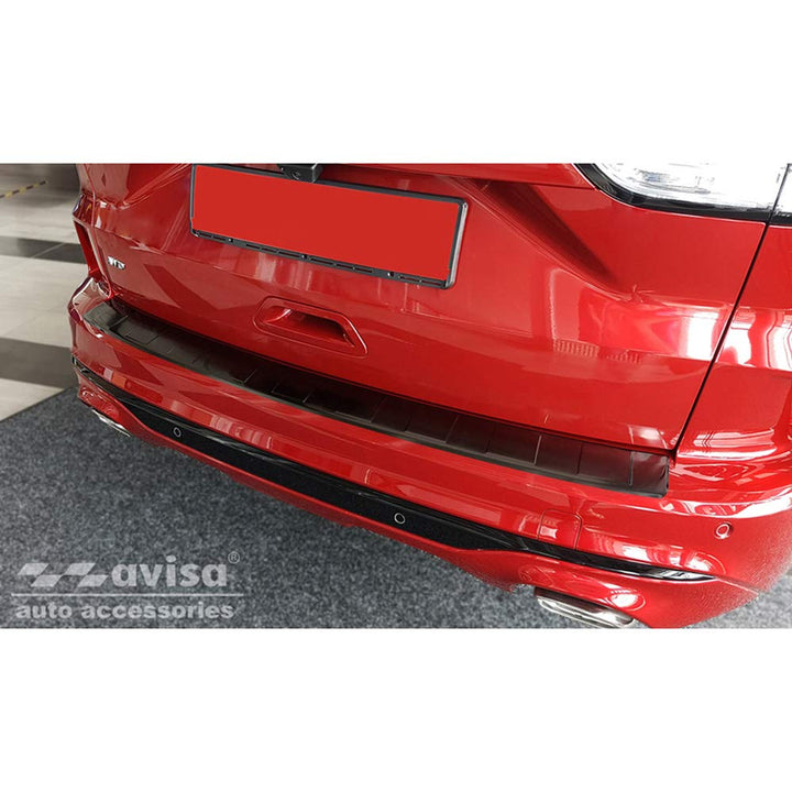 Avisa Schwarz Edelstahl Heckstossstangenschutz kompatibel mit Ford Kuga III ST-Line/Vignale/Hybrid S