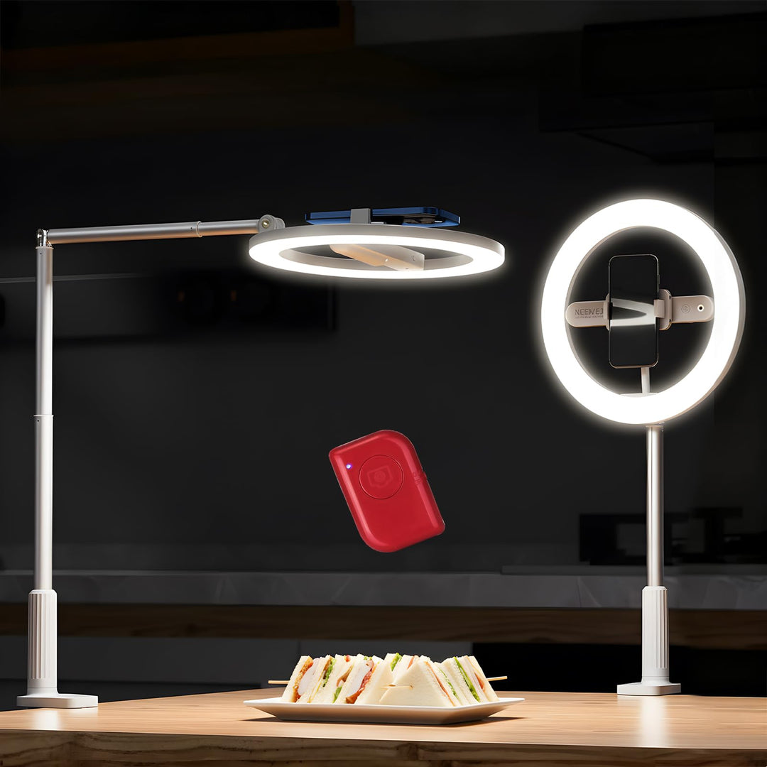 NEEWER Entry Level Version 10" 7W LED Selfie Ringlicht mit Tischklemme Handyhalterung kompatibel mit