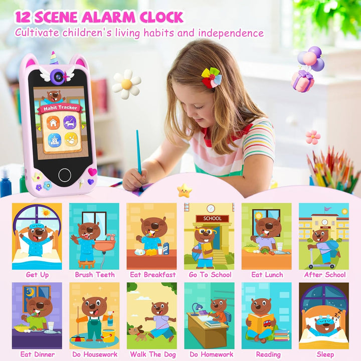 Kinder Handy Smartphone Mädchen Geschenke - Weihnachten Geburtstag Geschenke ab 3 4 5 6 Jahre Mädche