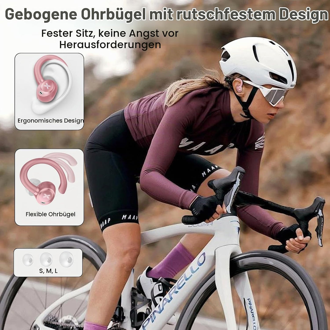 Bluetooth Kopfhörer Sport, 2026 In Ear Kopfhörer Bluetooth 5.4 mit 60h Spielzeit, IPX7 Wasserdichte