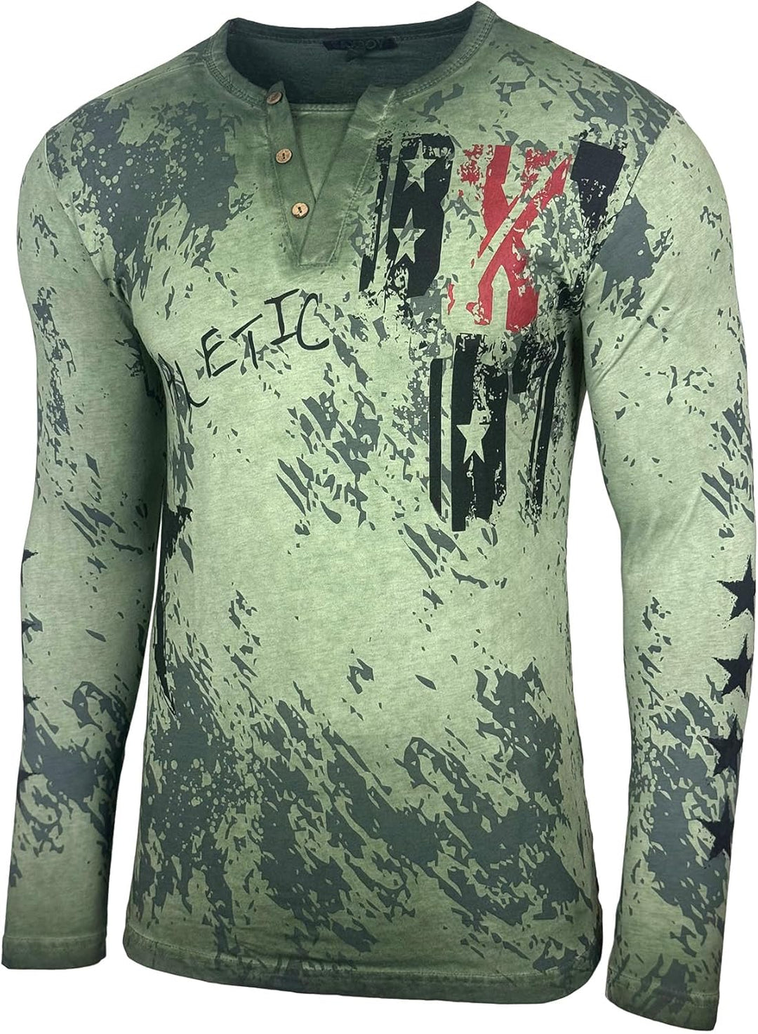 Baxboy Herren Longsleeve T-Shirt Moderner Männer Langarmshirt Langarm Sweatshirt 702 L Khaki, L Khak