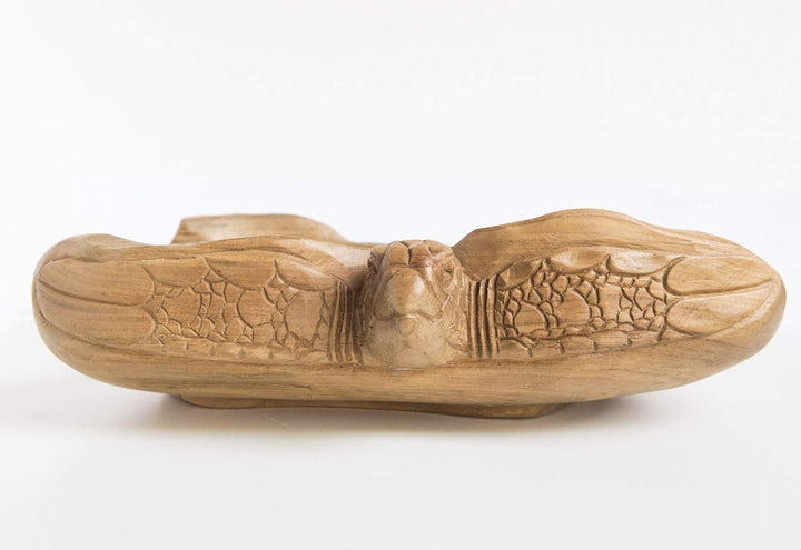 Windalf Lucky Holz Schale SCHILDI 30 cm Schildkröte Handarbeit aus Wurzelholz