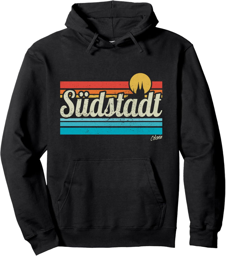 Südstadt Veedel Viertel Retro Vintage Surfer Köln Südstadt Pullover Hoodie