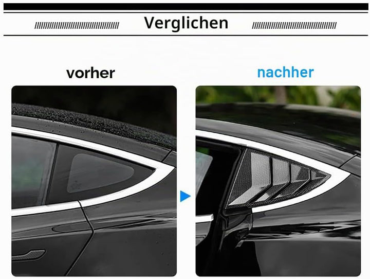 KUNGKIC Lüftungsöffnungen für hintere Seitenfenster, Lüftungsschlitze, für Tesla Modell 3 2017–2024,