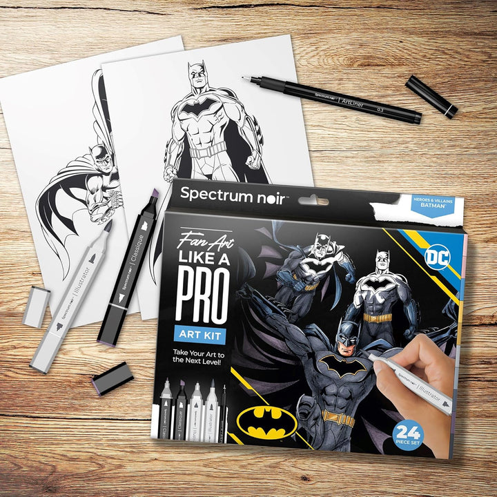 Spectrum Noir Pro Fan Art Set – 24-teilig – Batman, 1 count (Pack of 1)