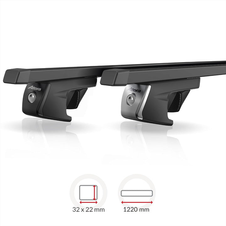 Atera 048122 RT Dachträger 122 cm Länge für Fahrzeuge mit offener Reling
