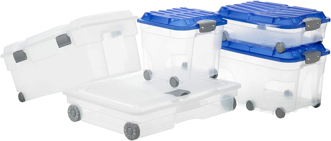 Unterbettbox 60l mit Deckel und Rollen