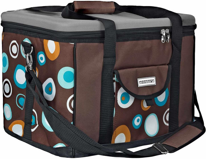 anndora Kühltasche XL 40 Liter - Isotasche Kühlbox Picknicktasche Farbauswahl XL braun, XL braun