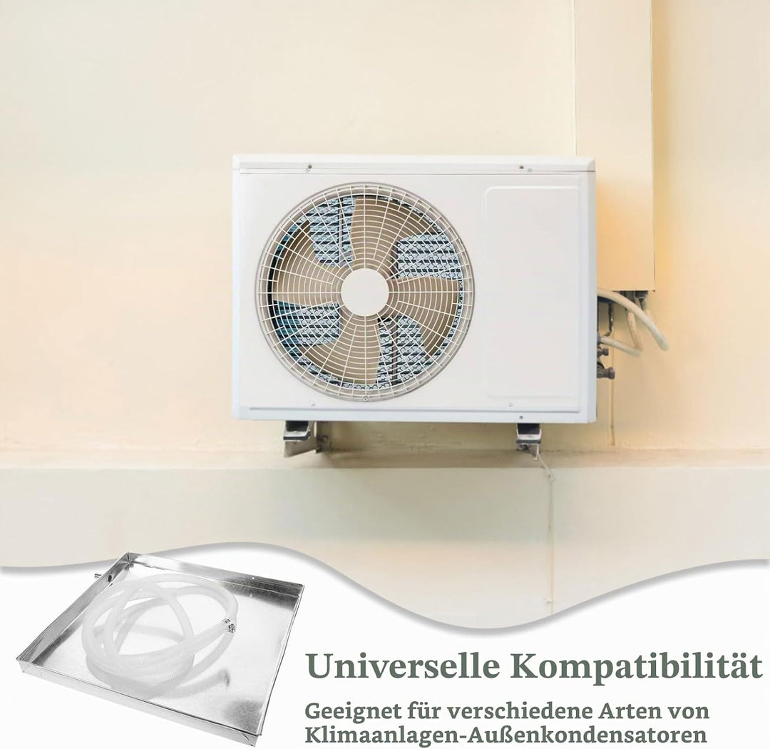 Gadpiparty Klimaanlagen-Ablaufwanne Mit Schlauch Kondensat-Ablaufwanne Edelstahl Ac-Ablauf-Auffangwa