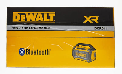 Dewalt Bluetooth Akku-Lautsprecher DCR011 (Stereo, extrem robust, mit Überrollbügel, AUX-Eingang 3,5