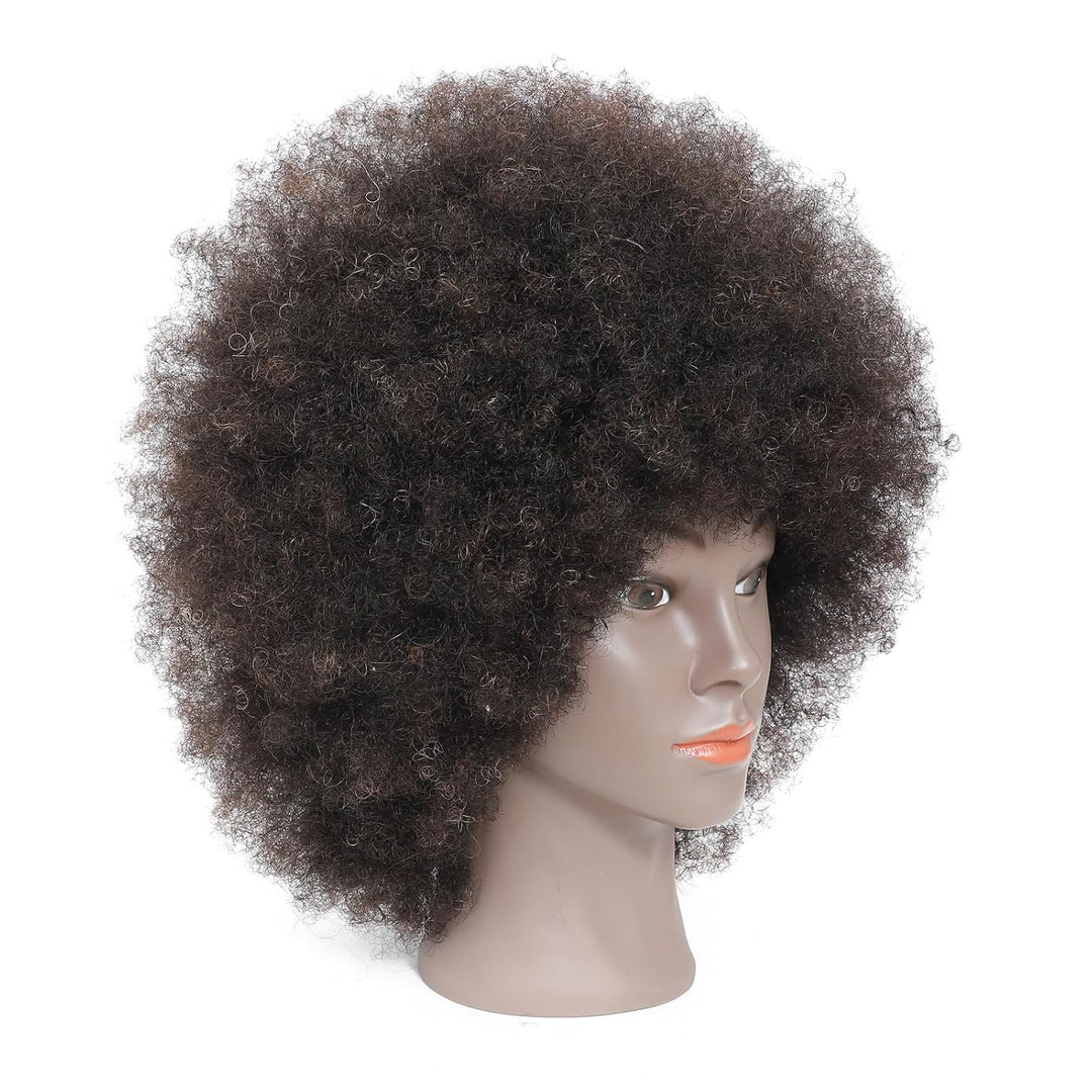 Ausbildung Kopf Afroamerikaner mit 100% Echthaar Schaufensterpuppe Kopf Kosmetologie Afro Haar Schau