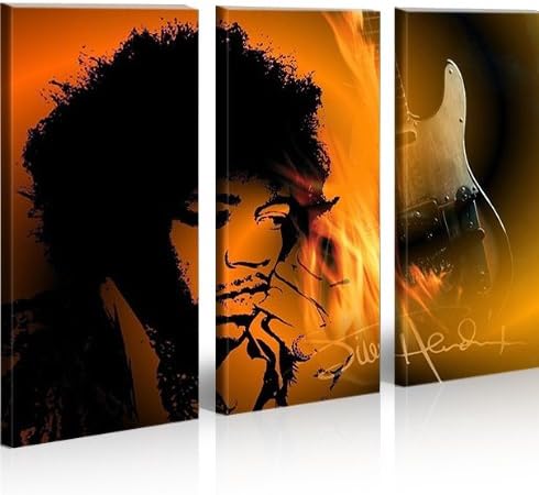 islandburner Bild Bilder auf Leinwand Hendrix Jimmy XXL Poster Leinwandbild Wandbild Art up Your Lif