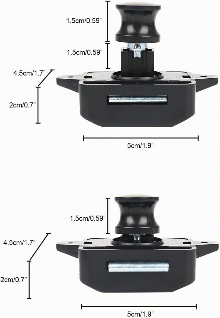 AYYDS 10 Stück Push Button Catch Door Lock Verriegelung für Wohnmobil Schrank, Grosses Cabinet Lock