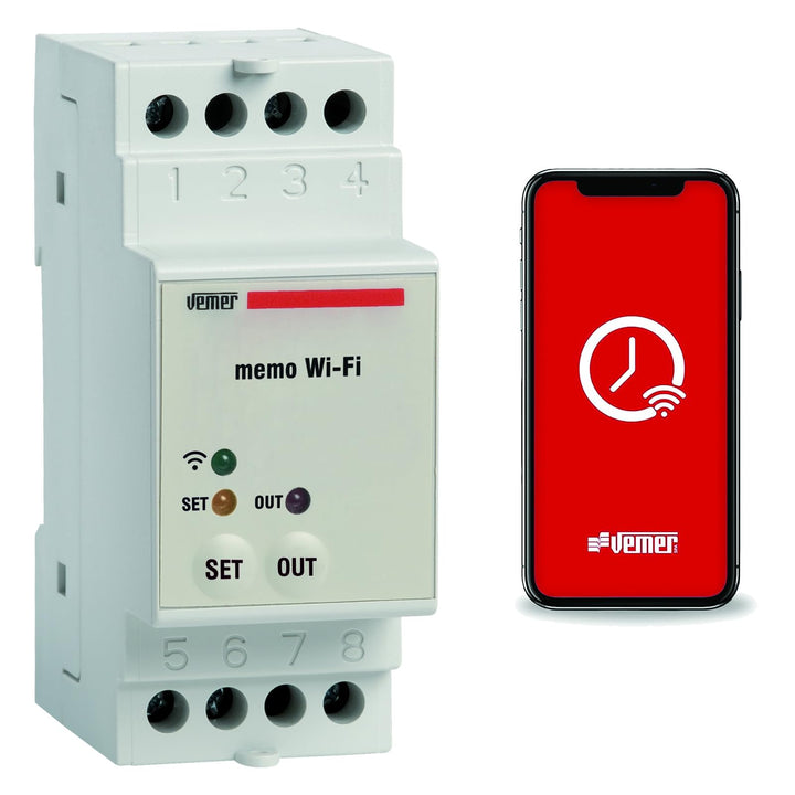 VEMER VE780700 MEMO WiFi - Astronomischer Zeitschaltuhr mit Wi-Fi, Stündliche oder astronomische Pro