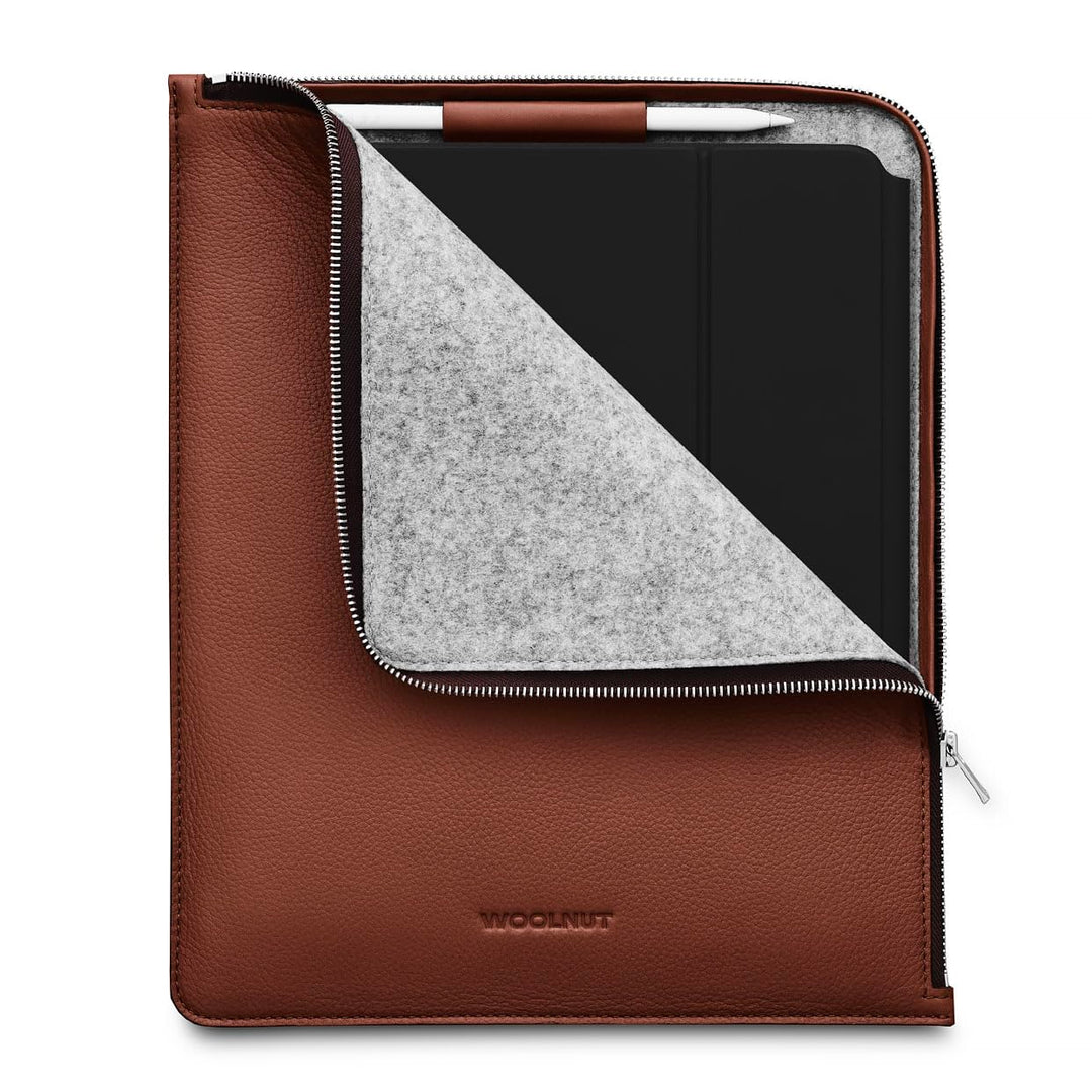 Woolnut Leder Folio Case Hülle Tasche für iPad Pro 12.9 Zoll - Cognac Braun 12.9-inch iPad Pro Cogna