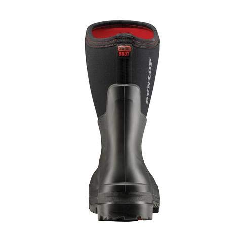 Dunlop Gummistiefel Snugboot Craftsman Full Safety 42 EU Schwarz Rot, 42 EU Schwarz Rot
