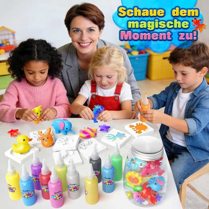 Magic Water Elf Bastelset Kinder - DIY Squishy Wasser Gel Set Basteln Mädchen Jungen Montessori Spie