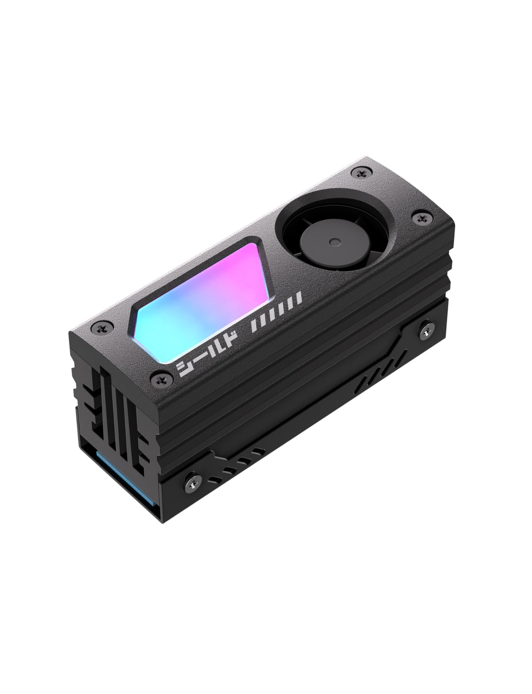 EZDIY-FAB Shield ARGB M.2 SSD-Kühler mit 20mm PWM-Lüfter, Premium-Aluminium-Design, 5V 3-Pin ARGB Sy