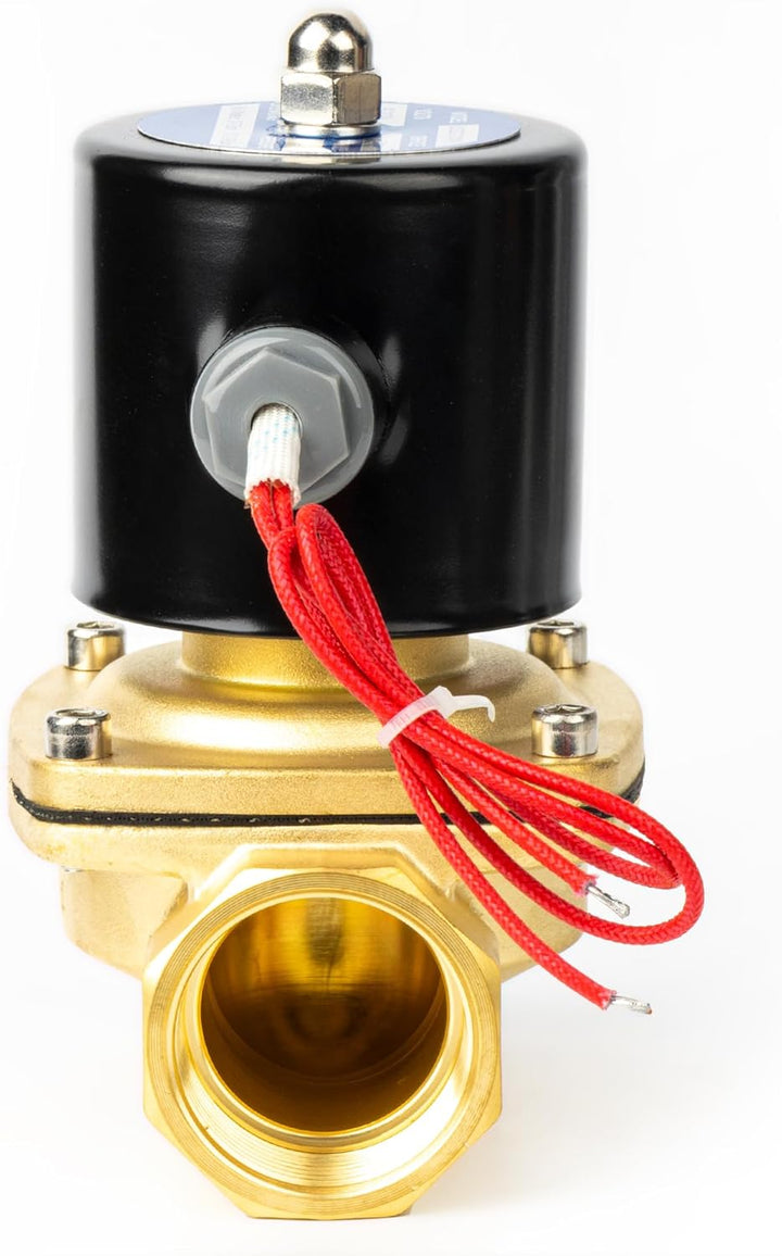 U.S. Solid 1-1/4" Messing Elektrisch Magnetventil 230V AC stromlos geschlossen VITON Wasser Luft Öl