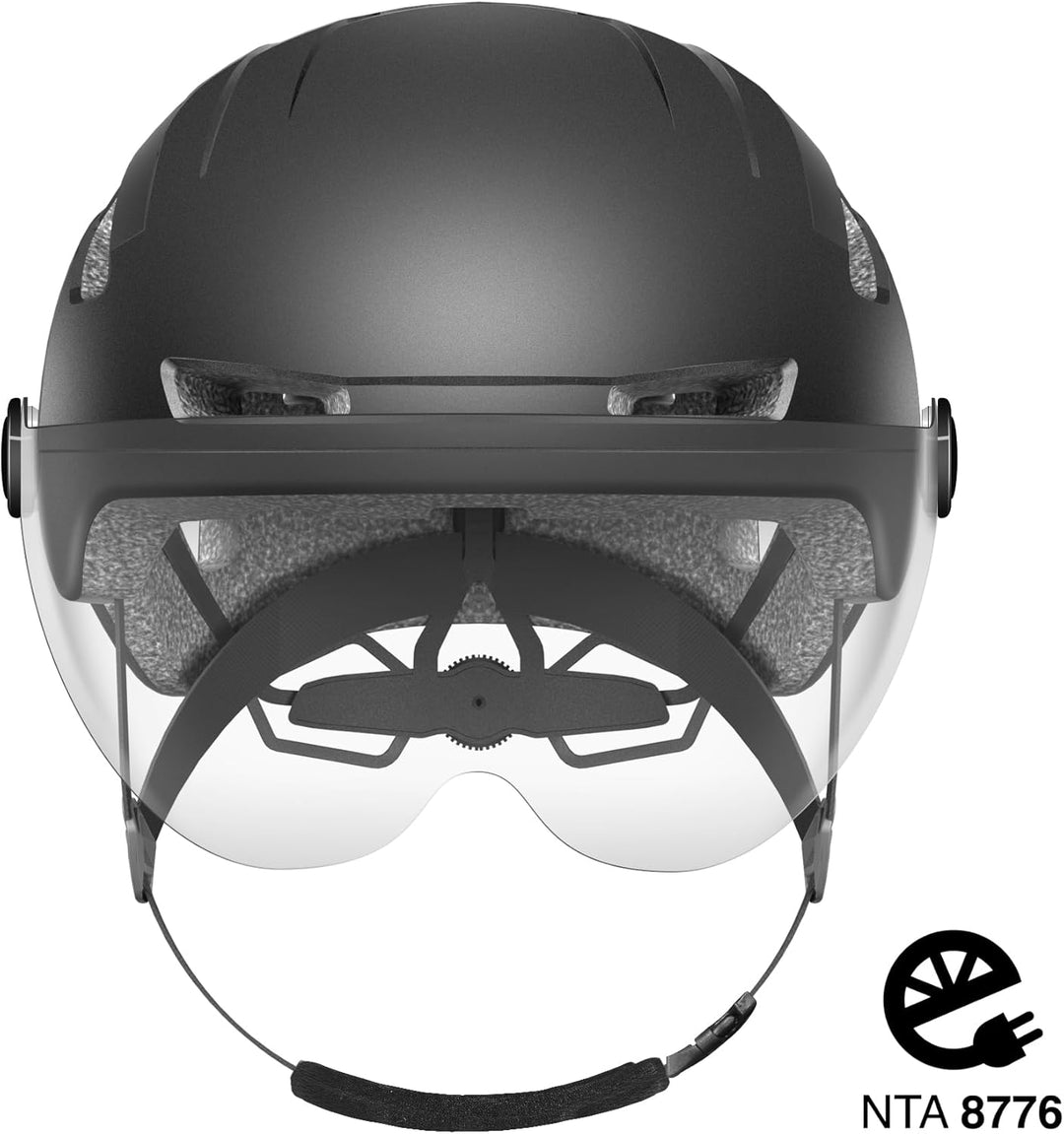 Fahrradhelm Herren, Damen Helm mit Magnetischem Visier Abnehmbarer Sonnenschutzkappe und Grössenvers