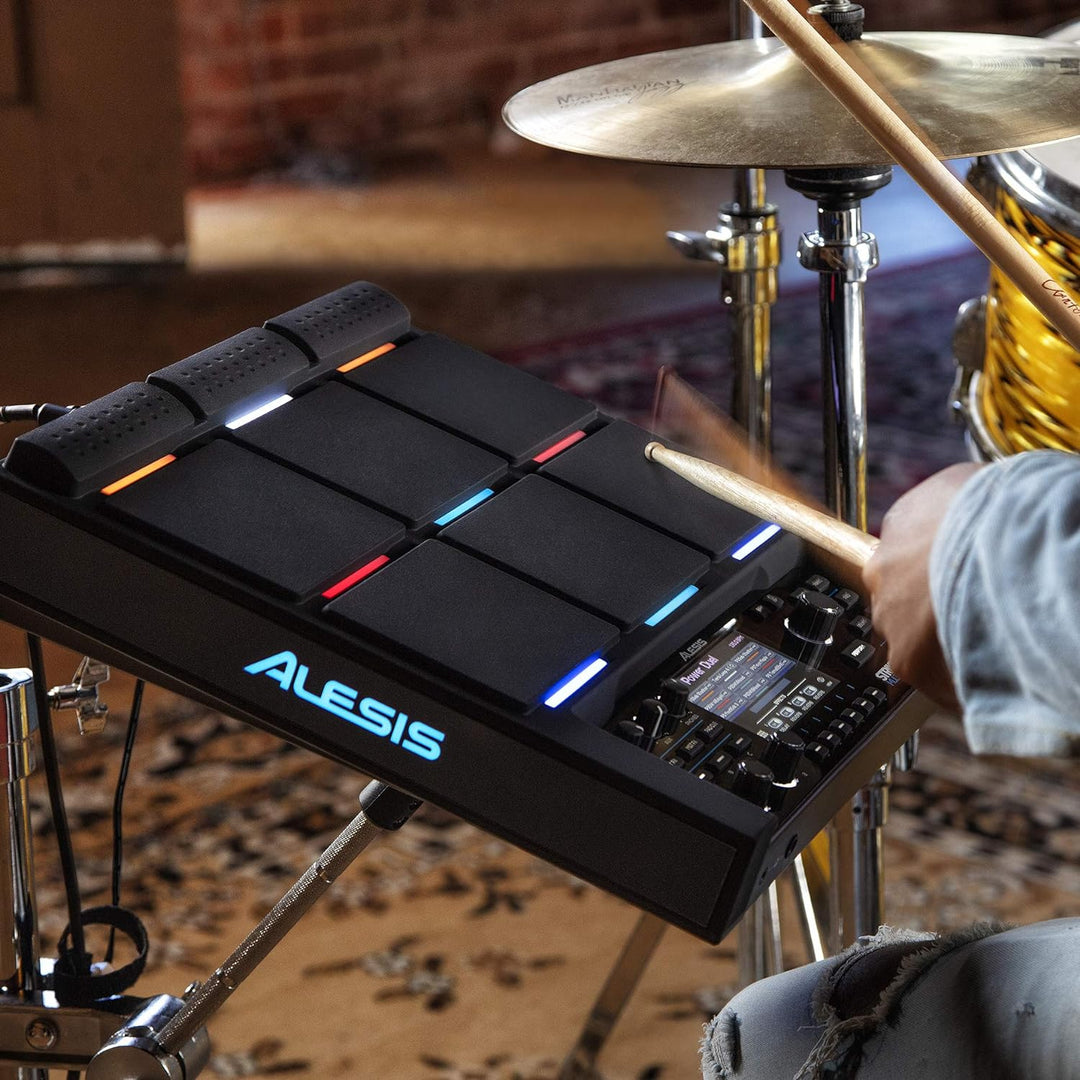 Alesis Strike Multipad - Perkussions-Pad mit 9 RGB-hintergrundbeleuchteten Pads, Sampler, Looper, 4,