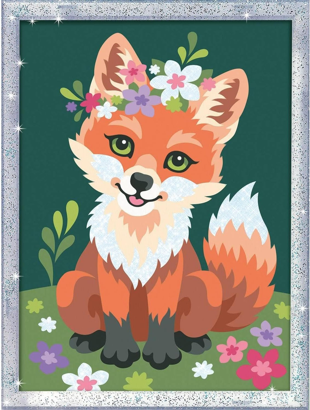 Ravensburger CreArt Kids 18 x 24 cm – Kunstnummer – Blumenfuchs – Set zum Malen nach Zahlen – ab 7 J