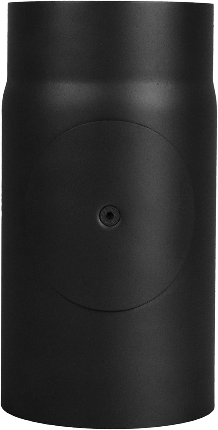 LANZZAS Ofenrohr 250 mm mit Tür, im Durchmesser DN 130 mm, Farbe: schwarz - weitere Rohre aus unsere