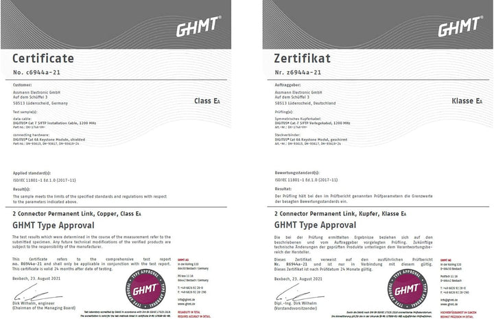 DIGITUS 500 m Cat 7 Netzwerkkabel - S-FTP (PiMF) Simplex - BauPVO Dca - LSZH Halogenfrei - 1200 MHz