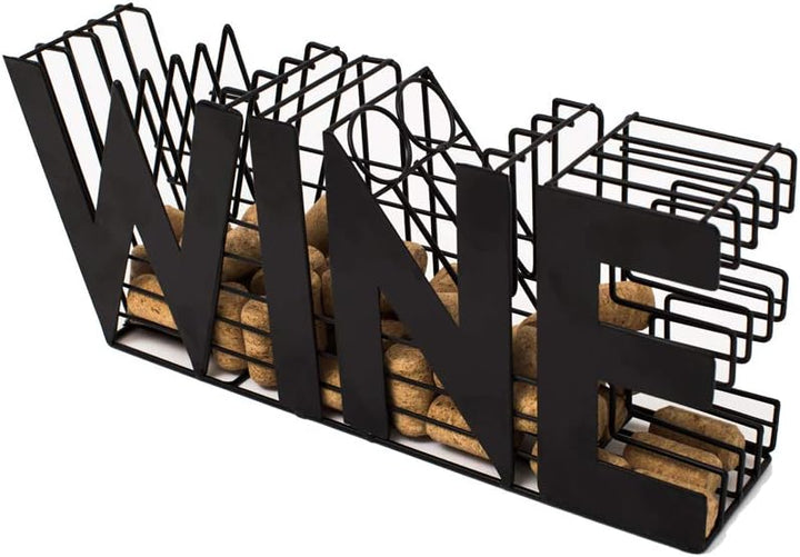 JHY DESIGN Moderner Weinkorkenhalter aus Metall Länge 34 cm Wandmontage Weinkorken Aufbewahrung Kuns