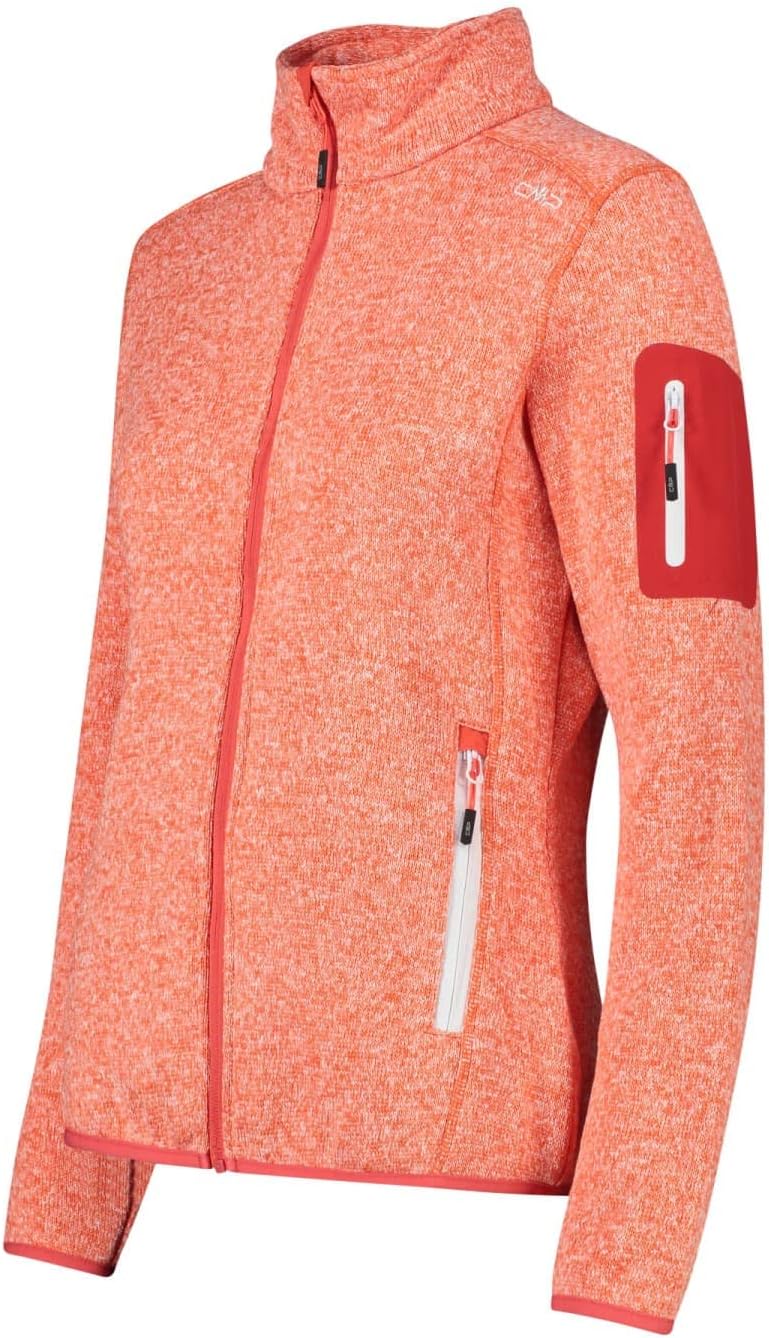 CMP Damen Fleecejacke Jacke D34 Campari-Weiss, D34 Campari-Weiss