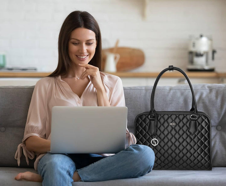 SOCHA Designer Tasche für Notebook 35,5-39,6 cm (14-15,6 Zoll) schwarz Diamond