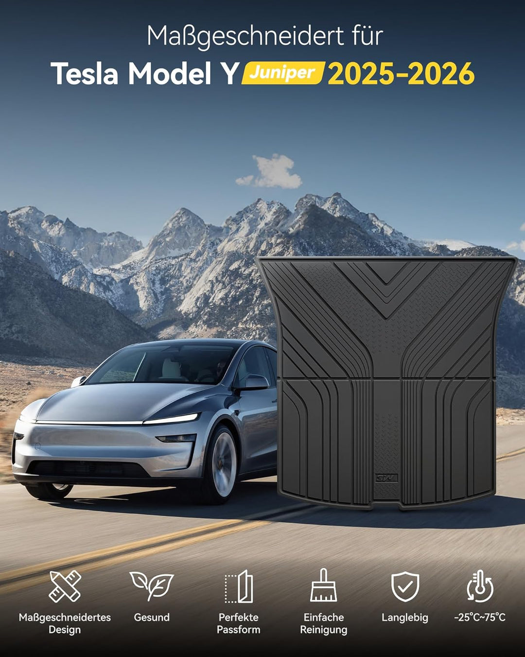 3W Tesla Model Y 2025-2026 Juniper Premium/Performance und New Standard Kofferraumwanne, Thorex™ All