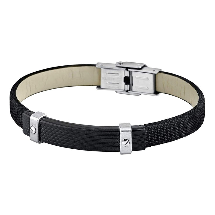 LOTUS LS1730/2/2 Herren Armband Edelstahl Silber schwarz 21,5 cm