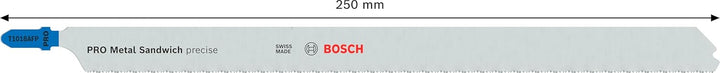 Bosch 3x PRO Metal Sandwich precise T1018AFP Stichsägeblatt (für Sandwich-Metall, Sandwich-Metall, L