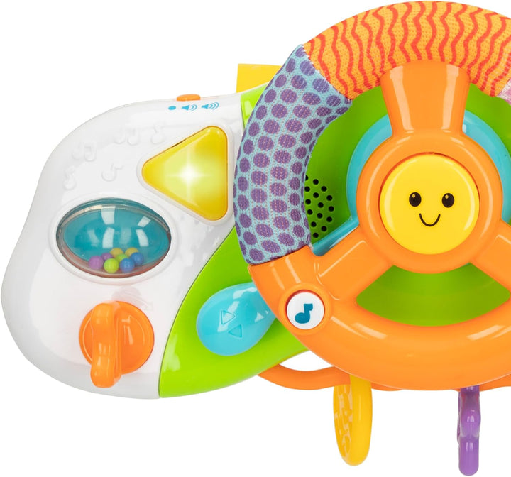 winfun 40300 Lenkrad für Kinderwagen, Simulator, Auto, Mehrfarbig, 1 Stück Auto-Simulator + 6 Monate