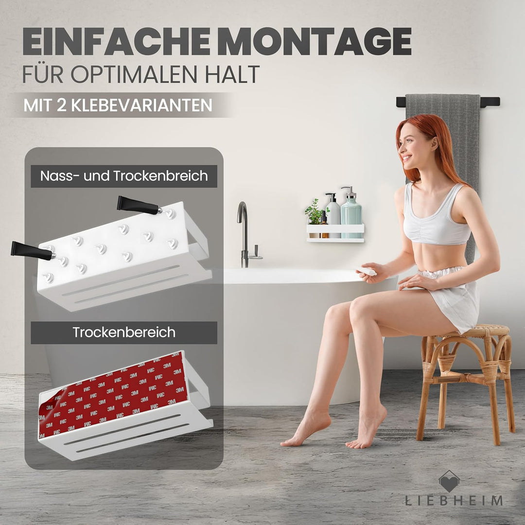 Duschablage Ohne Bohren - Badregal - Badezimmer Organizer - Duschregal - Badezimmer Regal - Duschreg