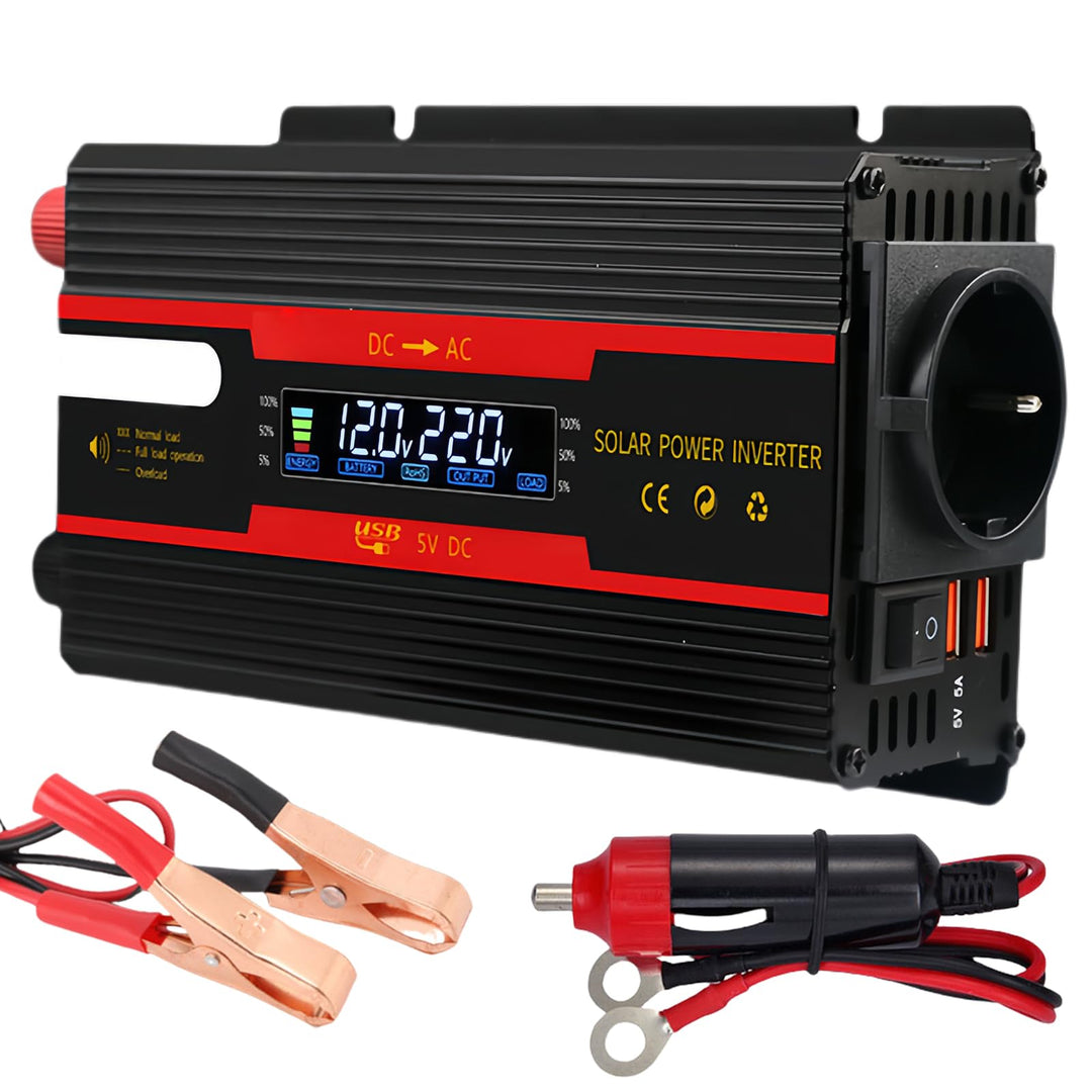 Wechselrichter Spannungswandler DC 12V / 24V auf AC 230V Modifizierte Sinuswelle Inverter 2000W mit