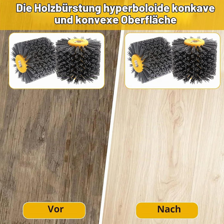 Schleifbürsten,320 Körnung 120x100mm Nylonbürste, Polierbürste zum Holzverarbeitung, Grit Bürste Bri