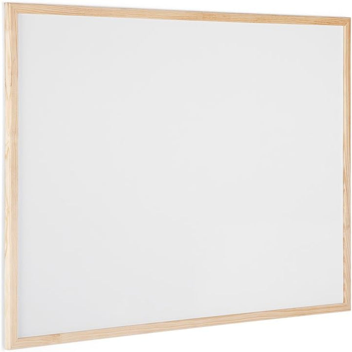 Bi-Office Budget Whiteboard mit Holzrahmen, trocken abwischbar, 5 Grössen wählbar, 80 x 60 cm 80x60