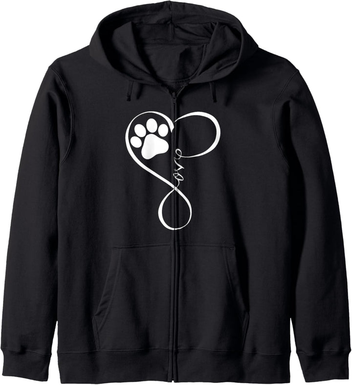 Dog Hoodie Fun Pawprint Design Hoodie Gift Love Dogs Hoodies Kapuzenjacke