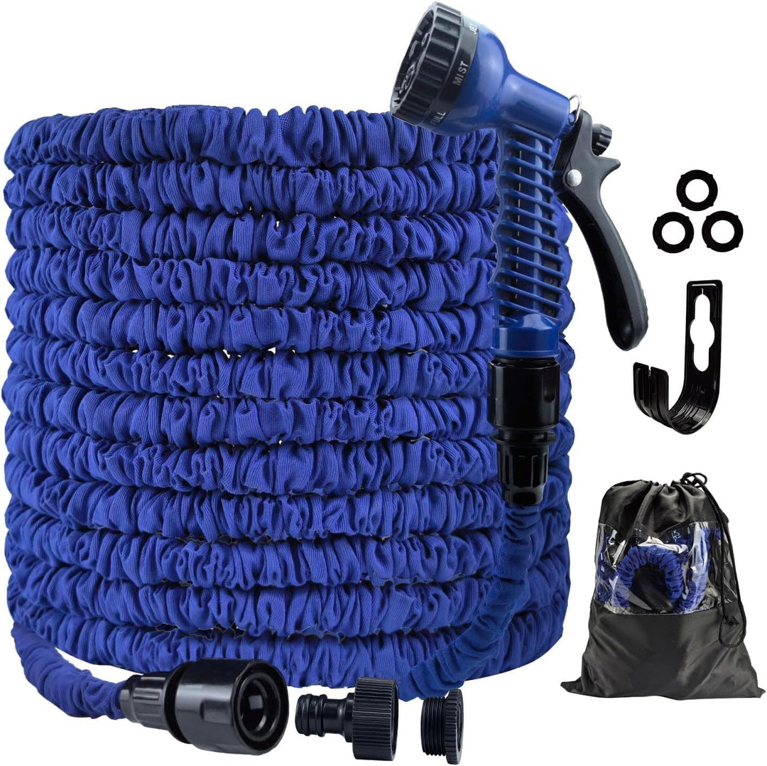 Gartenschlauch Flexibel, Wasserschlauch Dehnbar Flexibler Gartenschlauch 30 m mit 7 Funktionen Garte