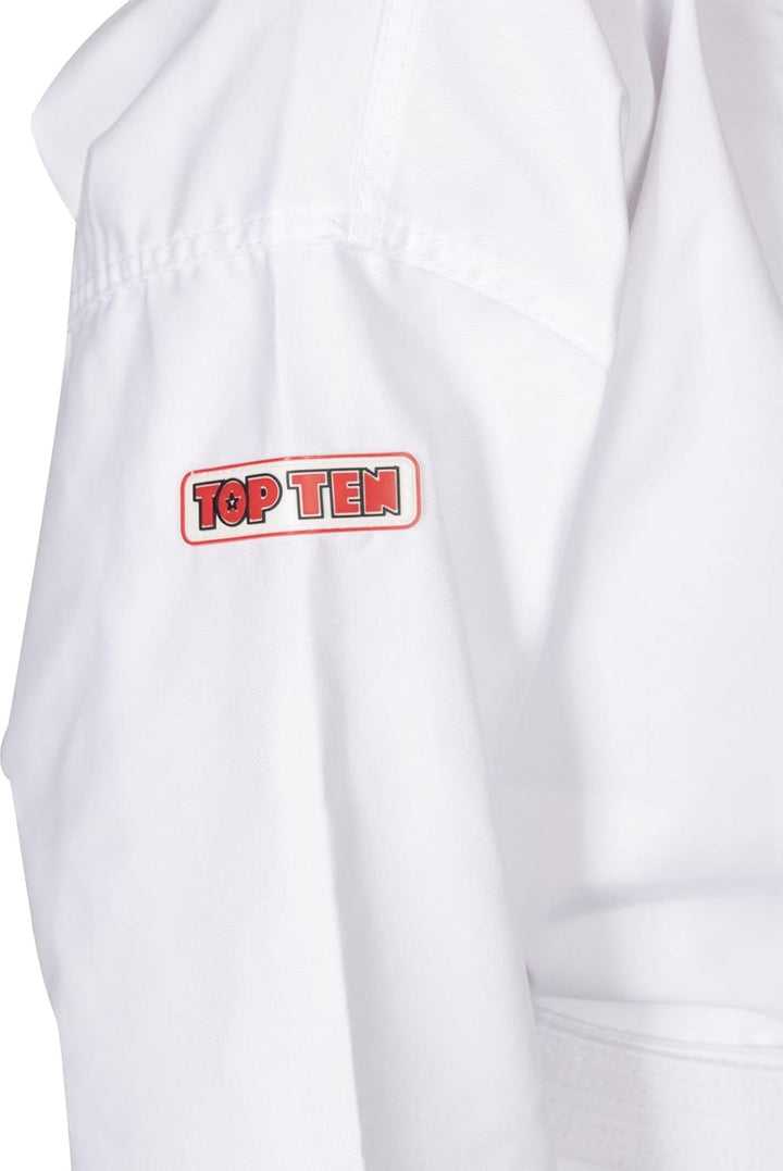 TOP TEN Taekwond-Do Dobok „Kyong“ (ITF Approved) 180 cm, Schlupfjacke Weiss, 180 cm, Schlupfjacke We