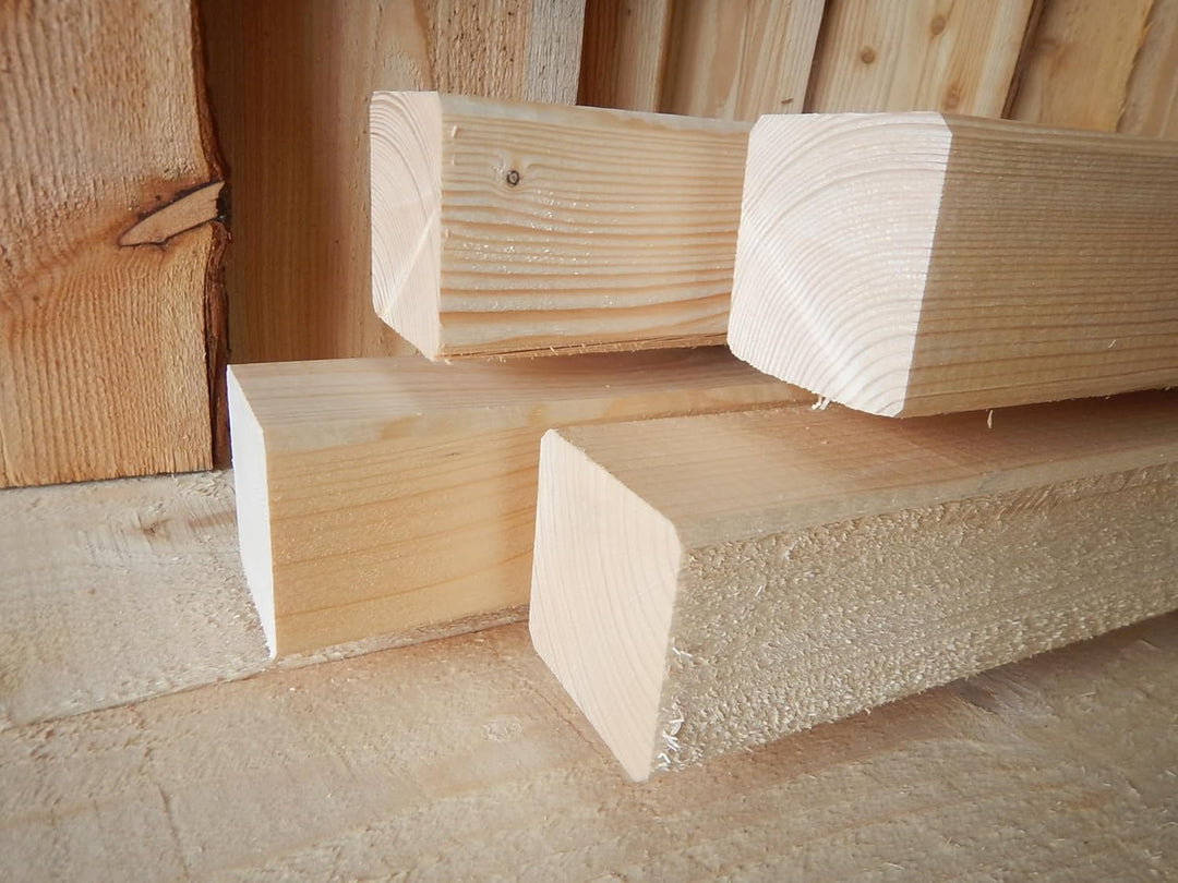 FICHTE TANNE 100x100 mm Balken 10x10 cm Kantholz Pfosten Pfahl sägerau Bauholz 100cm Länge (4)