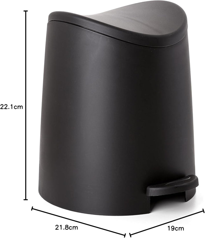 TATAY Badezimmer Mülleimer mit Standardpedal 3L | Praktisches und Funktionales Design | Hochwertiger
