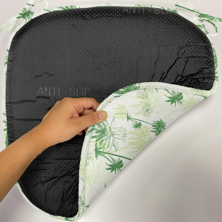 ABAKUHAUS Hawaii Polster für Esszimmerstühle, Sketch Stil Palmen, Dekoratives wasserfestes Kissen mi