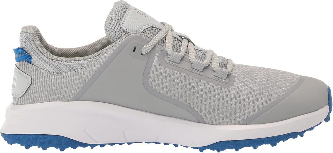 PUMA Herren Fusion Grip Extra Wide Golfschuh 45 EU Weit Flach Hellgrau Puma Silber Pu, 45 EU Weit Fl