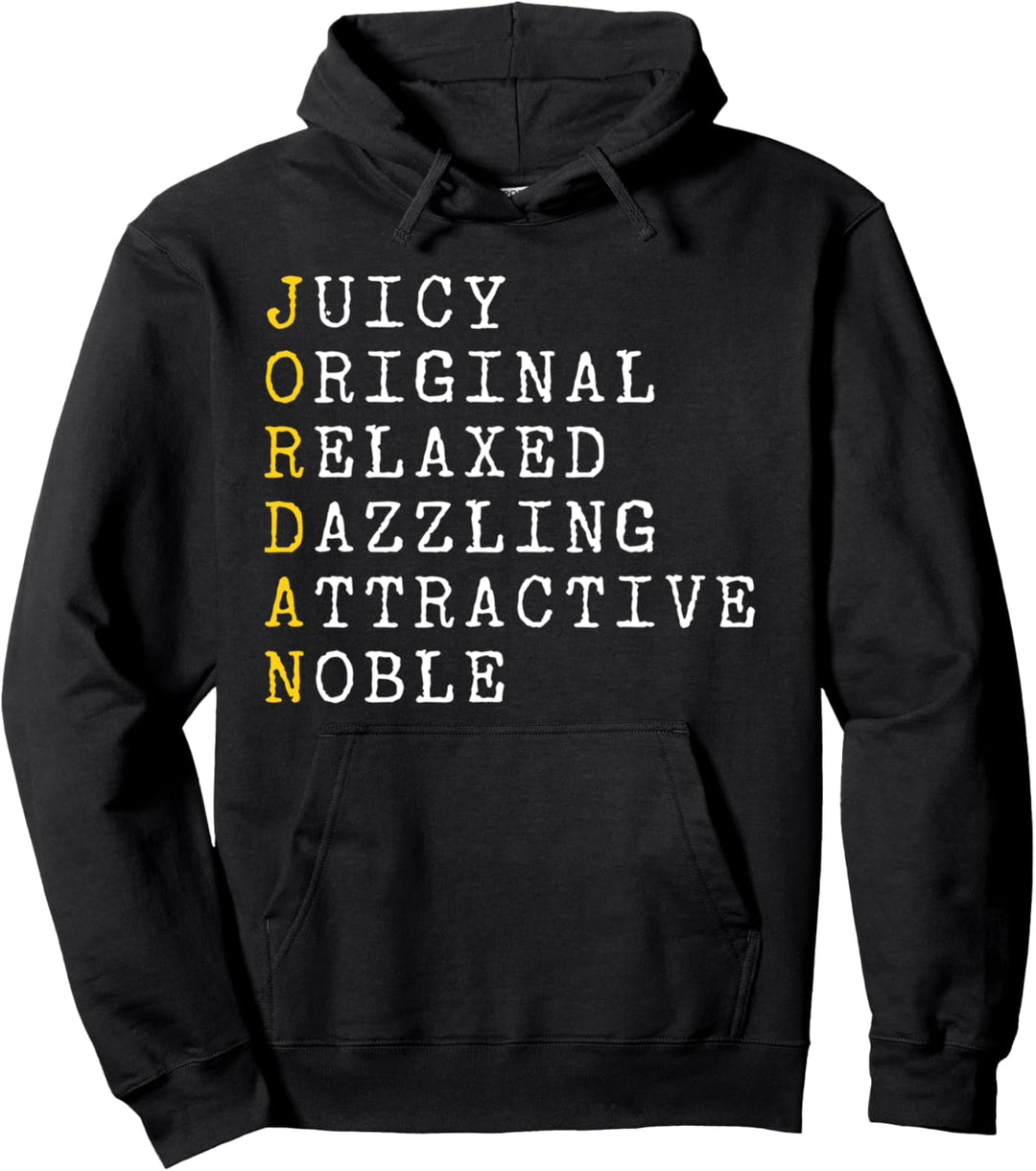 Jordan Adjektive Personalisiert, Jordan Name, Mann Jordan Pullover Hoodie